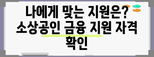 소상공인을 위한 정부 지원 금융 백서