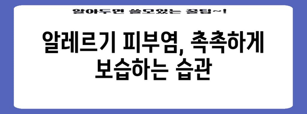 알레르기 피부염 개선 팁 5가지