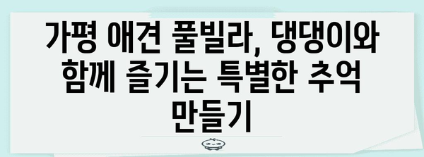 가평 애견 풀빌라 | 반려견과 함께하는 럭셔리 휴식