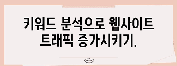 키워드 전략 | 웹사이트 가시성 향상
