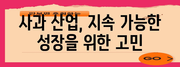 사과 파동 극복 | 정부 지원 감소에 따른 대안 모색