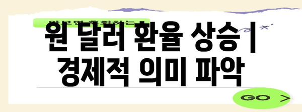 원 달러 환율 상승 | 경제적 의미 파악