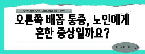 노인 돌봄 | 오른쪽 배꼽 통증의 원인 이해와 관리