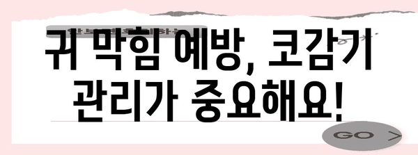 코감기와 귀 막힘의 이해와 예방법