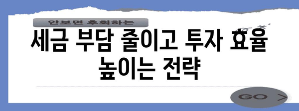 세금 최적화 투자 안내서 | 정부 정책 활용의 비결