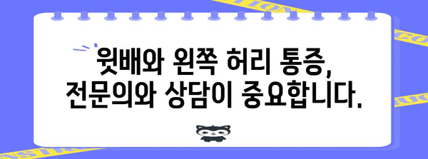 윗배와 왼쪽 허리 통증의 원인과 해결책 파악하기