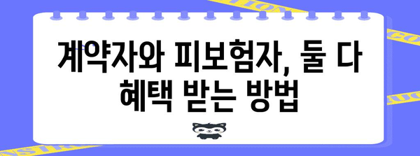 연말정산 보장성보험, 계약자와 피보험자는 어떻게? | 보험료 공제, 세금 절약, 주의사항