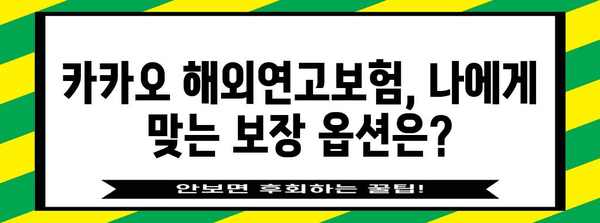 카카오 해외연고보험 활용 가이드 | 휴대폰 파손 보상받는 방법