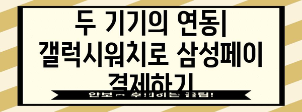 갤럭시워치 vs 삼성페이 | 비교 및 이용 가이드