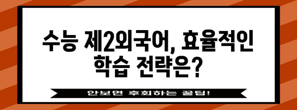 수능 제2외국어 선택, 나에게 맞는 최적의 선택은? | 수능, 제2외국어, 선택 가이드, 전략