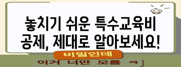 연말정산 특수교육비, 놓치지 말고 챙기세요! | 특수교육비 공제, 연말정산, 세금 환급, 자녀 교육비