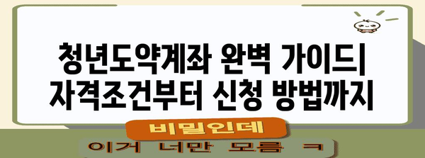 청년도약계좌 완벽 가이드| 자격조건부터 신청 방법까지 | 청년, 재테크, 정부 지원, 목돈 마련