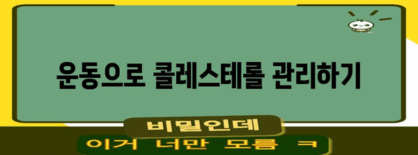 콜레스테롤 낮추기 | 효과적인 생활습관, 식단, 운동법