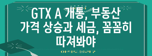 GTX A 노선 개통으로 치솟는 부동산 가격과 세금 주의보