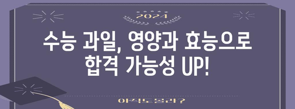 수능 도시락 과일 완벽 가이드| 맛과 영양, 그리고 효과적인 선택 팁 | 수능, 도시락, 과일, 영양, 팁, 추천