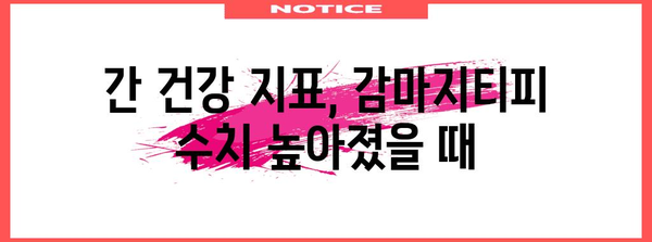 감마지티피 수치 검사 | 정상 범위와 건강 관리