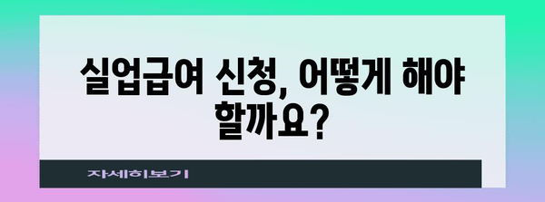 실업급여 신청부터 지급까지 완벽 가이드 | 실업, 급여, 신청, 절차, 서류, 기간