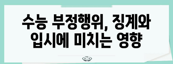 수능 부정행위 처벌| 종류별 처벌 기준 및 사례 분석 | 수능, 부정행위, 처벌, 징계, 입시