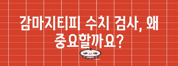 감마지티피 수치 검사 | 정상 범위와 건강 관리