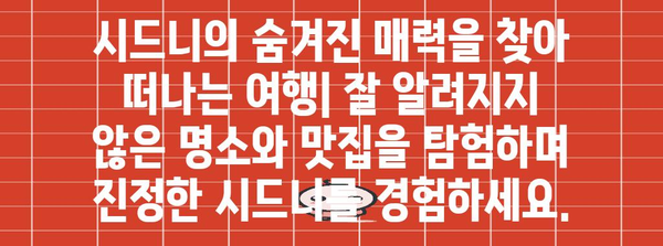 시드니 여름 휴가 패키지 투어 | 한 여름날의 완벽한 휴식처