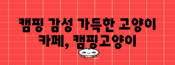 강남 이색 데이트 | 고양이 카페 캠핑고양이에서 특별한 야영