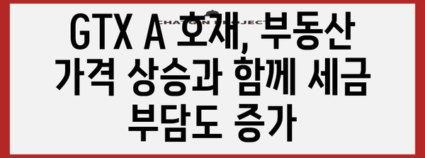 GTX A 노선 개통으로 치솟는 부동산 가격과 세금 주의보