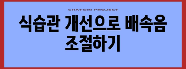 배속음 억제 전략 | 꾸르륵 거리는 배를 다스리자