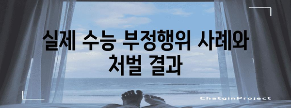 수능 부정행위 처벌| 종류별 처벌 기준 및 사례 분석 | 수능, 부정행위, 처벌, 징계, 입시