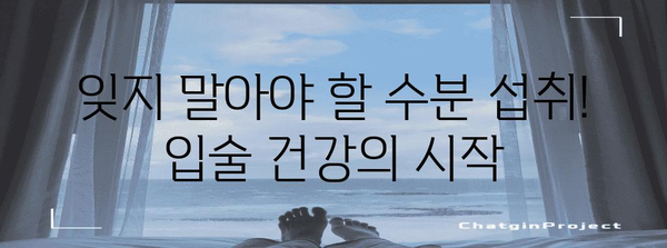 입술 부르틈 영원히 안녕! 필수 예방법 5가지