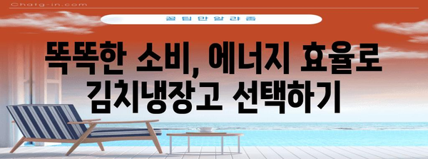 에너지 절약 김치냉장고 | 맛과 비용 절약을 동시에