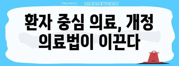 의료 현장 필수 지침! 의료법 개정 주요 내용 완벽 정리 | 의료법 개정, 의료 관련 법률, 의료 현장, 의료인