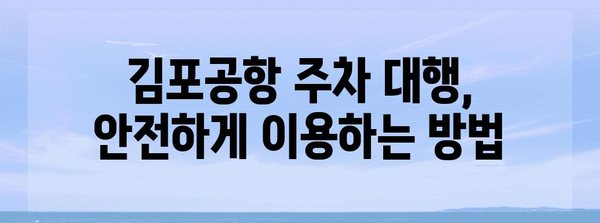 김포공항 주차 대행 가이드 | 이용료 비교, 후기, 팁