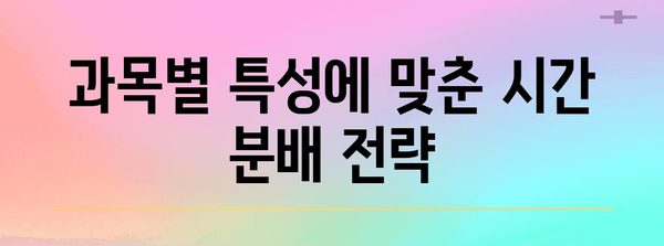 수능 탐구 시간표 짜는 꿀팁| 과목별 효율적인 시간 분배 전략 | 수능, 탐구, 시간관리, 학습 전략