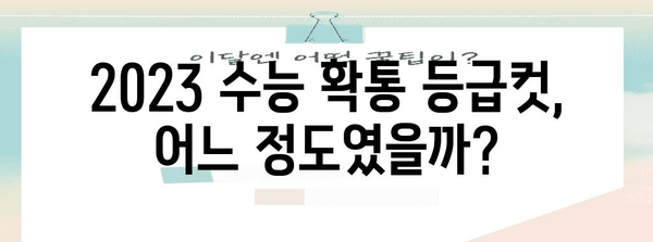 2023 수능 확통 등급컷 분석|  주요 대학별 합격 가능 등급 확인! | 수능, 확률과 통계, 등급컷, 합격 가능 등급, 대학별 분석