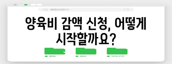양육비 감액 신청 절차와 요령