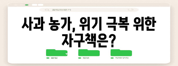 사과 파동 극복 | 정부 지원 감소에 따른 대안 모색