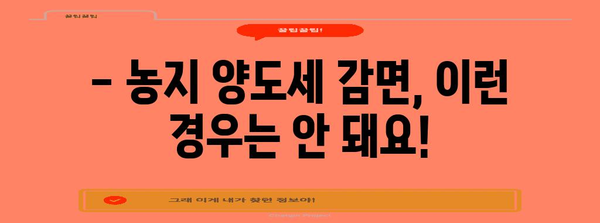 농지 양도세 감면 꼼수 알아보기
