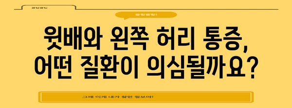 윗배와 왼쪽 허리 통증의 원인과 해결책 파악하기