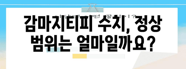 감마지티피 수치 검사 | 정상 범위와 건강 관리