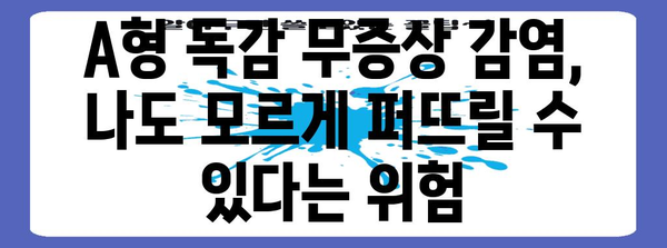 A형 독감 무증상 | 놀라운 발견과 예방 전략