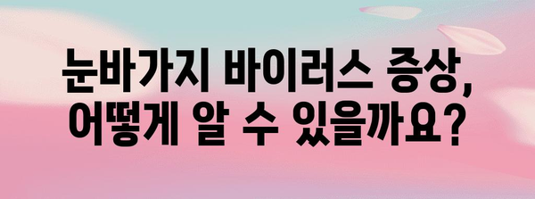 눈바가지 바이러스 | 전염 경로와 대처 수칙 전부 알려드립니다.
