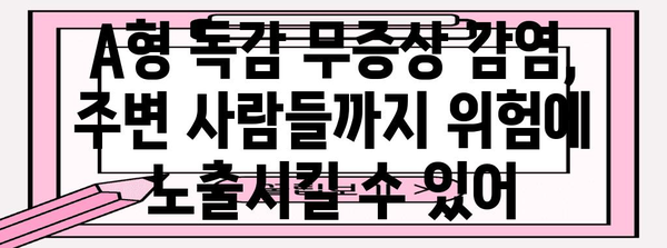 A형 독감 무증상 | 놀라운 발견과 예방 전략