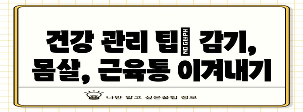 5가지 건강 팁 | 감기, 몸살, 근육통 빠르게 극복
