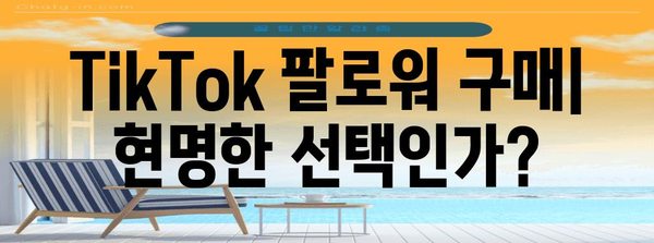 TikTok 팔로워 구매법 | 성공적 마케팅을 위한 요령