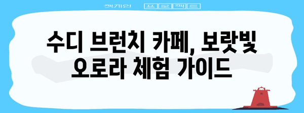 수디 브런치 카페에서 보랏빛 오로라 경험하기 | 신비로운 분위기 가이드