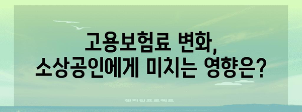 2024년 소상공인 지원금과 고용보험료 비교 | 변경 사항 분석