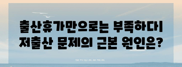 출산휴가 확대가 인구 감소를 해결할 수 있을까?