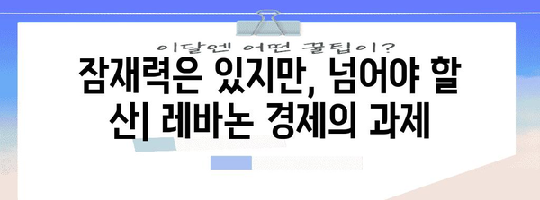 레바논 경제 현황 분석| 성장 잠재력과 과제 | 중동, 경제, 투자, 위기