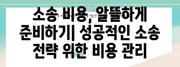 소송 비용, 얼마나 알아야 할까요? | 소송 비용 계산, 소송 비용 절감, 소송 비용 지원