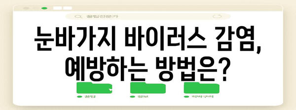 눈바가지 바이러스 | 전염 경로와 대처 수칙 전부 알려드립니다.